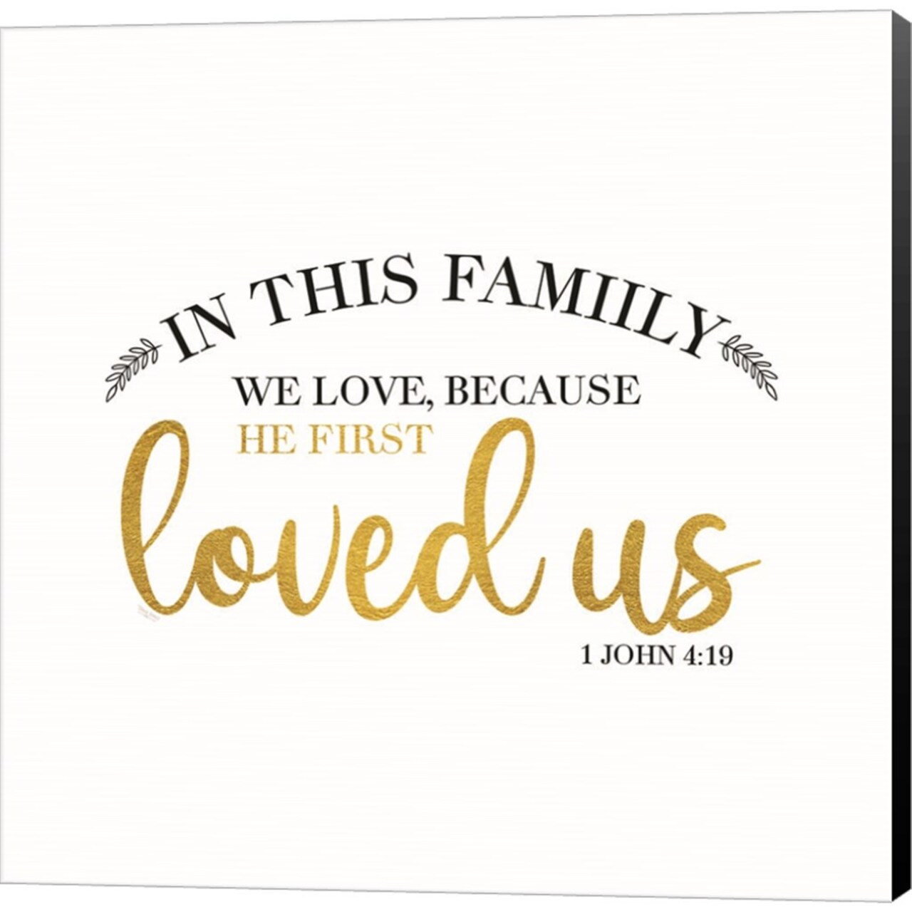 Religious Art III-First Loved by Tara Reed 12" x 12" Canvas Wall Art